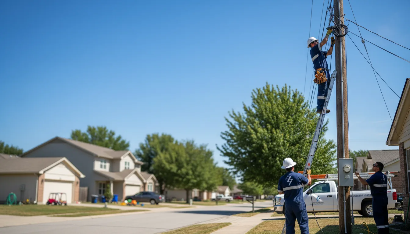 Residential electrician providing installation services in Newcastle, OK